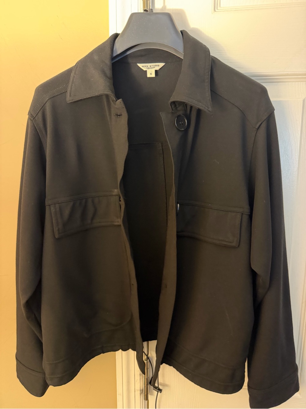 Max Studio Black styling drawstring jacket